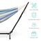 Best Choice Products 2-Person Brazilian-Style Cotton Double Hammock with Stand Set w/ Carrying Bag